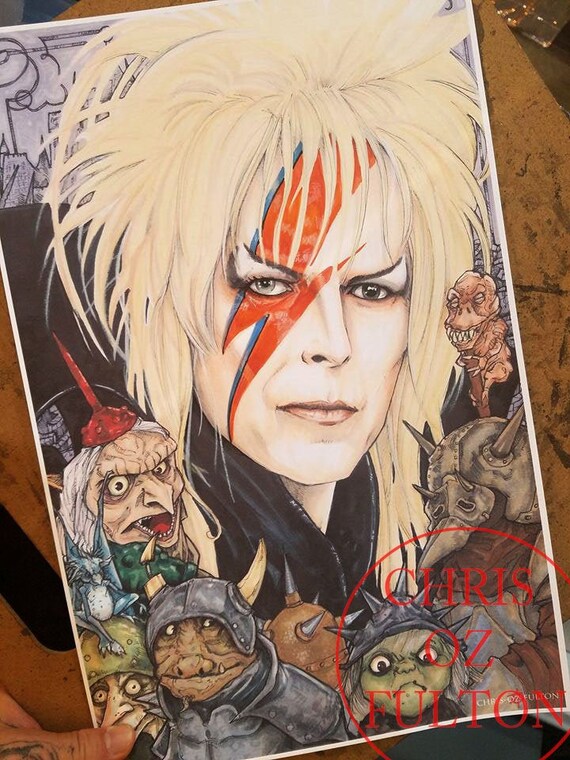 Labyrinth Movie Jareth The Goblin King David Bowie Bolt Remark Etsy