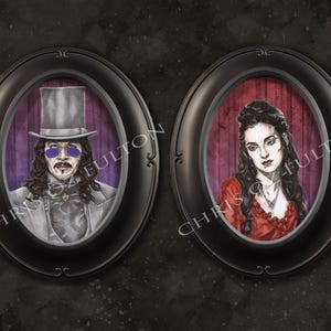 Bram Stokers Dracula Gary Oldman and Mina Horror Movie Framed Art Print Set Chris Oz Fulton