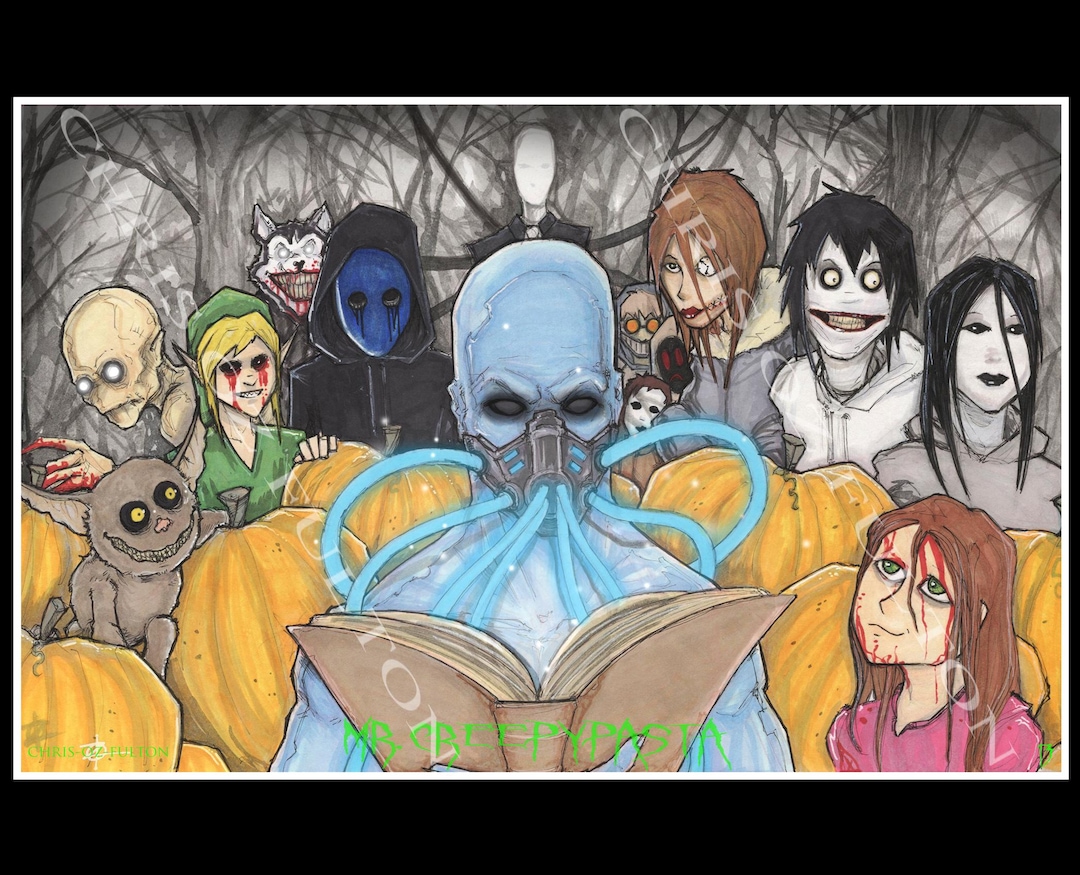 ミスター・クリーピーパスタと仲間たちのポスタープリント - Etsy 日本