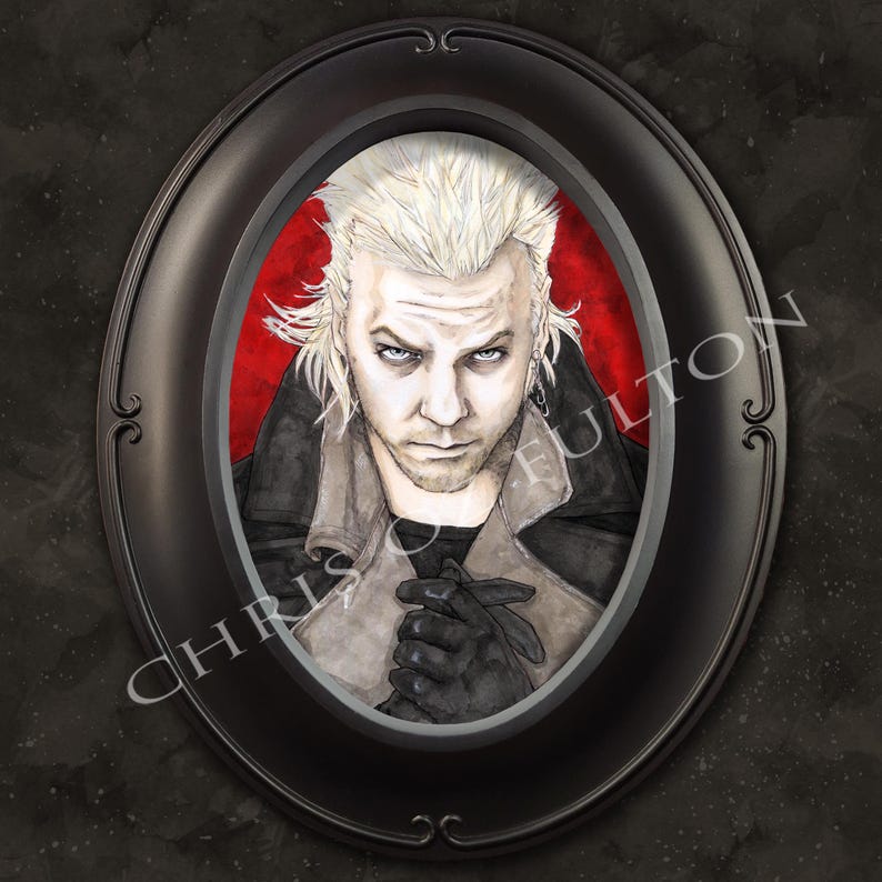 David Kiefer Sutherland The Lost Boys 11x17 Movie Poster Print Chris Oz Fulton 7.5x9 Framed