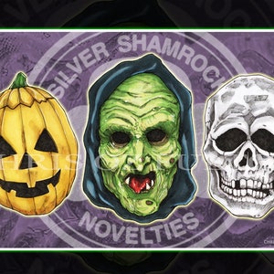 Halloween 3 Silver Shamrock Mask Movie Poster Art Print by Chris Oz Fulton