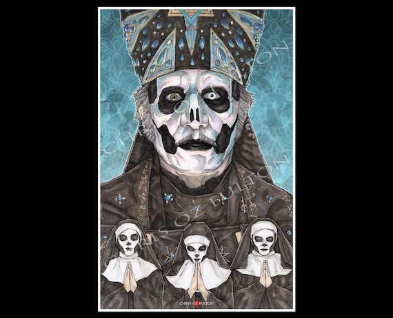 絵画 GHOST 1 Ghost BC Band Papa Emeritus IV Nameless Ghouls Music Poster