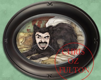 What We Do In The Shadows Vladislav Cat Framed Art Print By Chris Oz Fulton Signed
