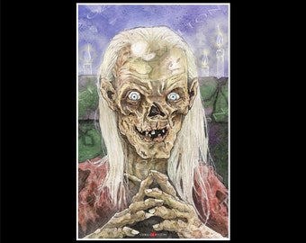 Tales form the Crypt The Crypt Keeper Horror Movie Poster Art Print by Chris Oz Fulton