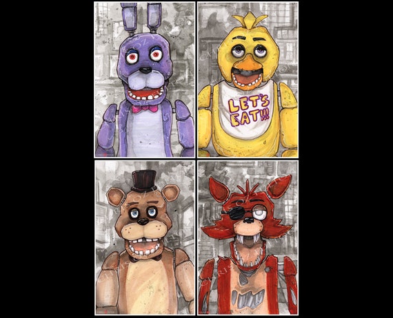 Five Nights at Freddy's Art Print | Art Print | A5 Print | FNAF