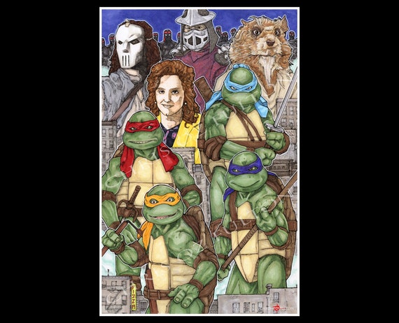 effektiv forudsigelse Spænding TMNT Teenage Mutant Ninja Turtle Movie 1990 11x17 Print Signed - Etsy