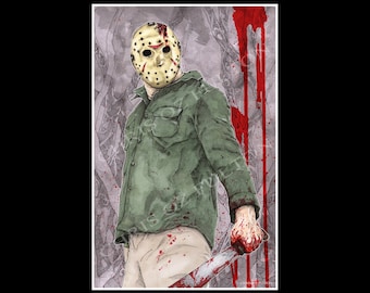 Jason Voorhees Friday The 13th Horror MoviePoster Print