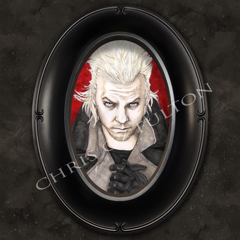 David Kiefer Sutherland The Lost Boys 11x17 Movie Poster Print Chris Oz Fulton 6.5x8.5 Framed