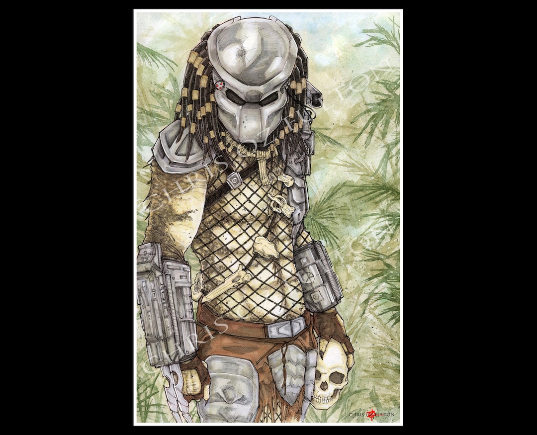 Predator Jungle Hunter Yautja Poster Print Artist Chris Oz Fulton - Etsy