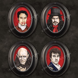 What We Do In The Shadows Vladislav Peter Viago Deacon Framed Art Print Set By Chris Oz Fulton Signed
