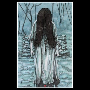 The Ring Samara Horror Movie Poster Wall Art Print Signed by Artist Chris Oz Fulton