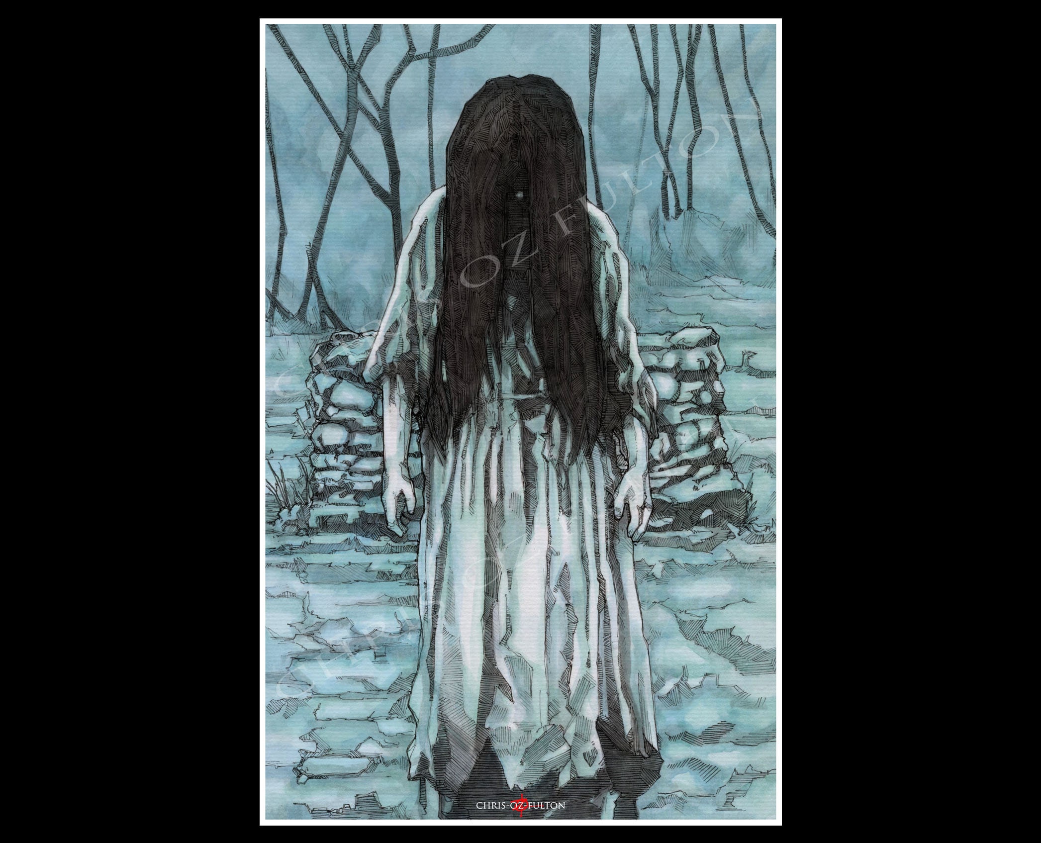 The Ring Samara Horror Movie Poster Wall Art Print Signed by