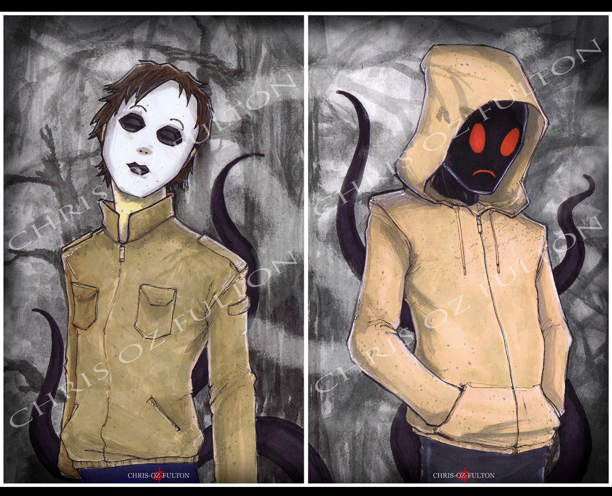 Creepypasta masky and hoodie
