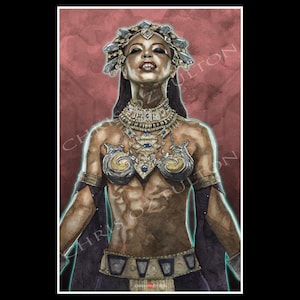 Akasha Queen Of The Damned Horror Movie Poster Wall Art Print Signed by Artist Chris Oz Fulton