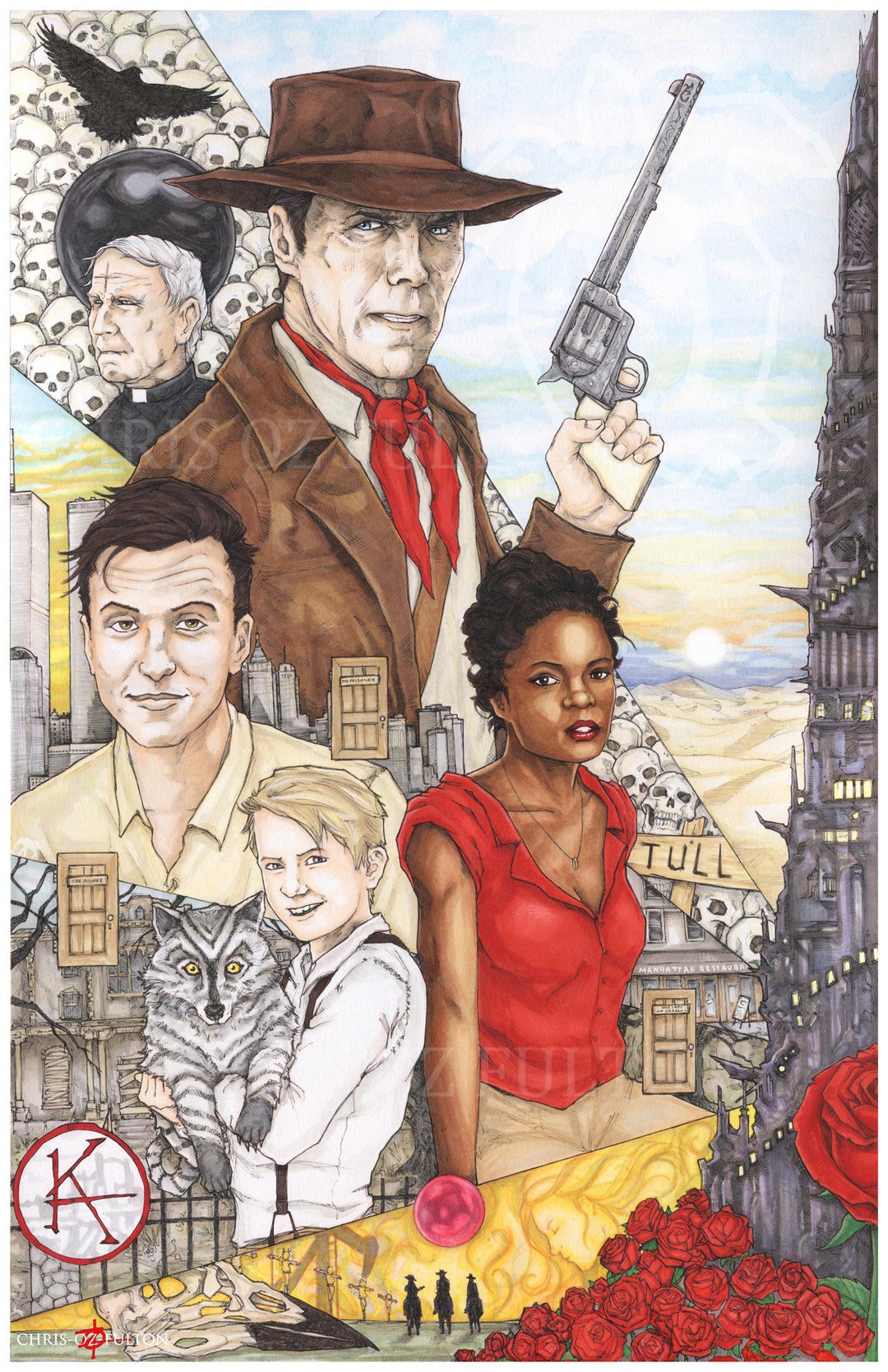 The Dark Tower Stephen King Art Poster Print Signed by Artist Chris Oz ...