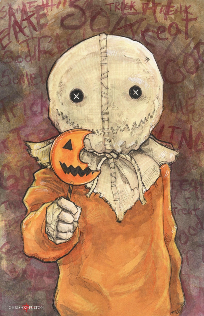sam trick r treat drawing sam trick r treat drawing