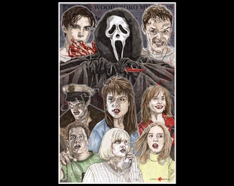 Scream 1996 Horror Movie Poster Wall Art Print Signed by Artist Chris Oz Fulton