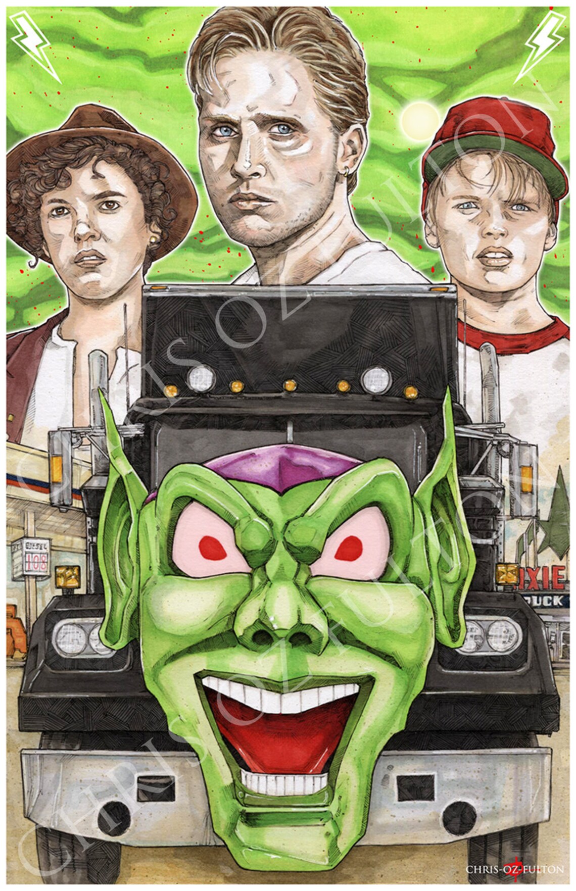 Maximum Overdrive Stephen King 1986 80s Horror Movie Poster Art Print ...
