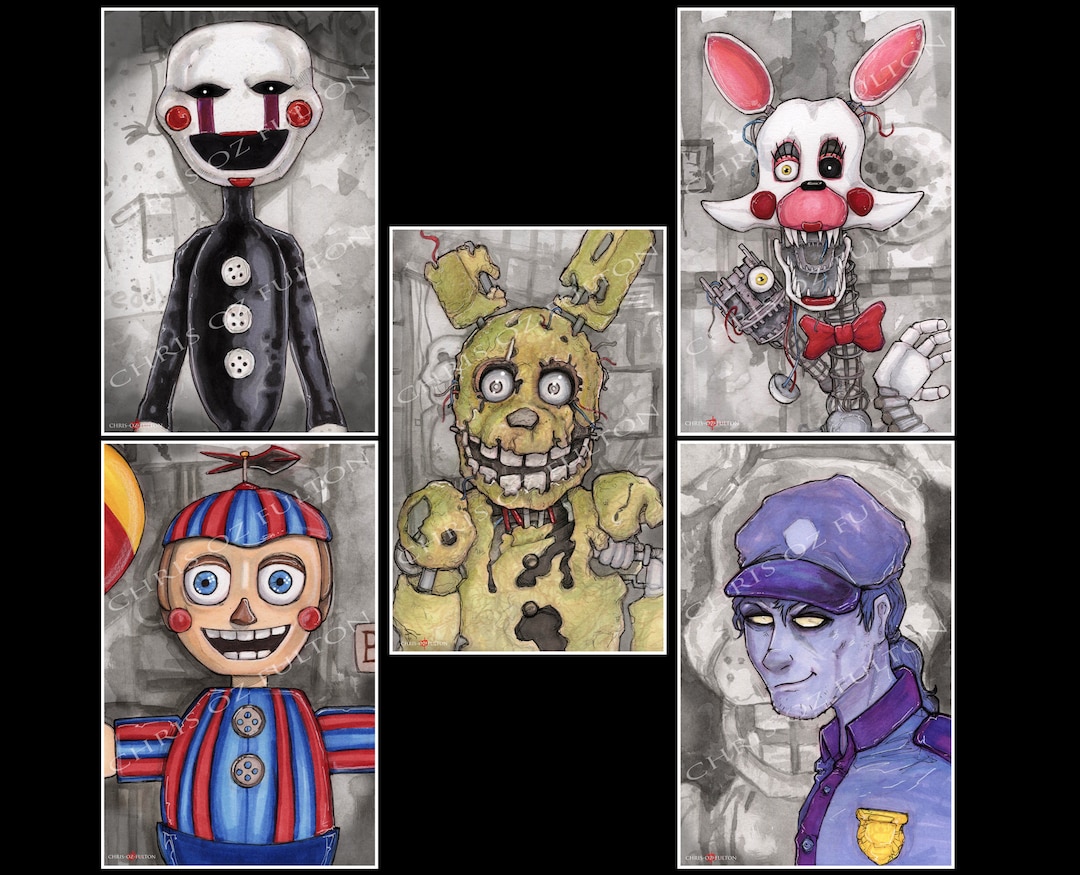 Five Nights at Freddy's Poster Print Set of 5 - Etsy