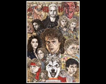 The Lost Boys Horrorfilm Poster Kunstdruck von Chris Oz Fulton