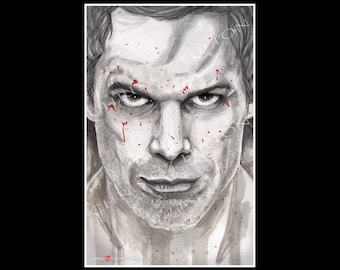 Dexter Morgan Blood Spatter Variant Poster Print