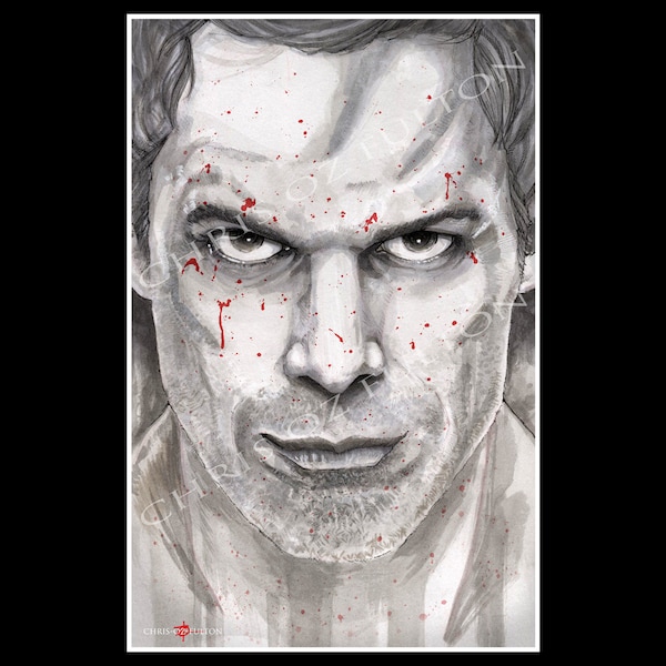 Dexter Morgan Blood Spatter Variant Poster Print