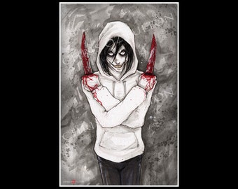 Jeff The Killer Creepypasta Poster Print By Chris Oz Fulton