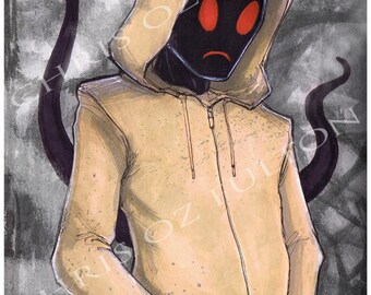Masky hoodie creepypasta splip fanart