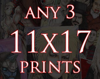 Any 3 11x17 Chris Oz Fulton Poster Prints! You Pick!