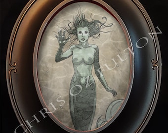 Mermaid Framed Art Print By Chris Oz Fulton Signed
