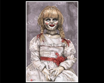 Annabelle Doll 11x17 Horror Movie Poster Wall Art Print Signed by Artist Chris Oz Fulton