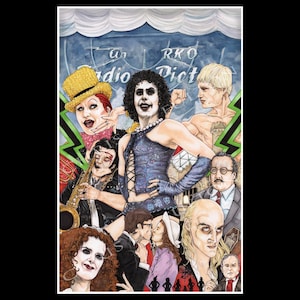 Póster de Tim Curry de la película Rocky Horror Picture Show, impresión artística de Chris Oz Fulton