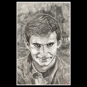 Affiche du film d&#39;horreur Psycho Norman Bates Impression artistique par Chris Oz Fulton
