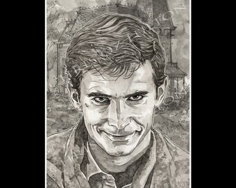 Psycho Norman Bates Horror Movie Poster Art Print By Chris Oz Fulton