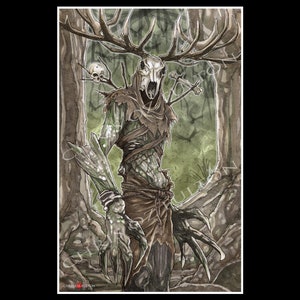 Leshen Mythology Creature Poster Print By Chris Oz Fulton Signed