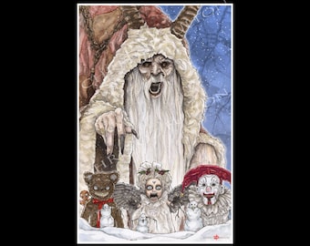 Krampus Horror Movie Poster Wall Art Print Signed by Artist Chris Oz Fulton