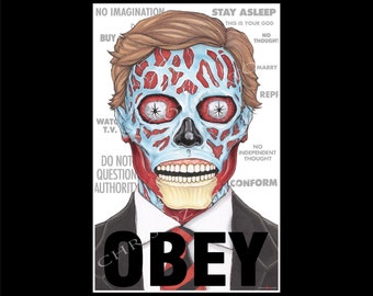 They Live OBEY Movie Poster Print by Chris Oz Fulton