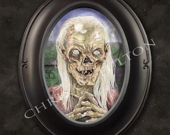 Tales form the Crypt The Crypt Wächter Horrorfilm gerahmt Kunstdruck Chris Oz Fulton