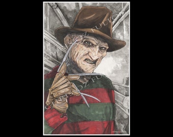 Freddy Krueger A Nightmare On Elm Street Poster Print