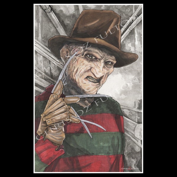 Póster impreso de Freddy Krueger: Pesadilla en Elm Street