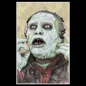 Poster del film horror &quot;Il giorno dei morti viventi&quot;, stampa artistica da parete, 11x17 cm, Chris Oz Fulton