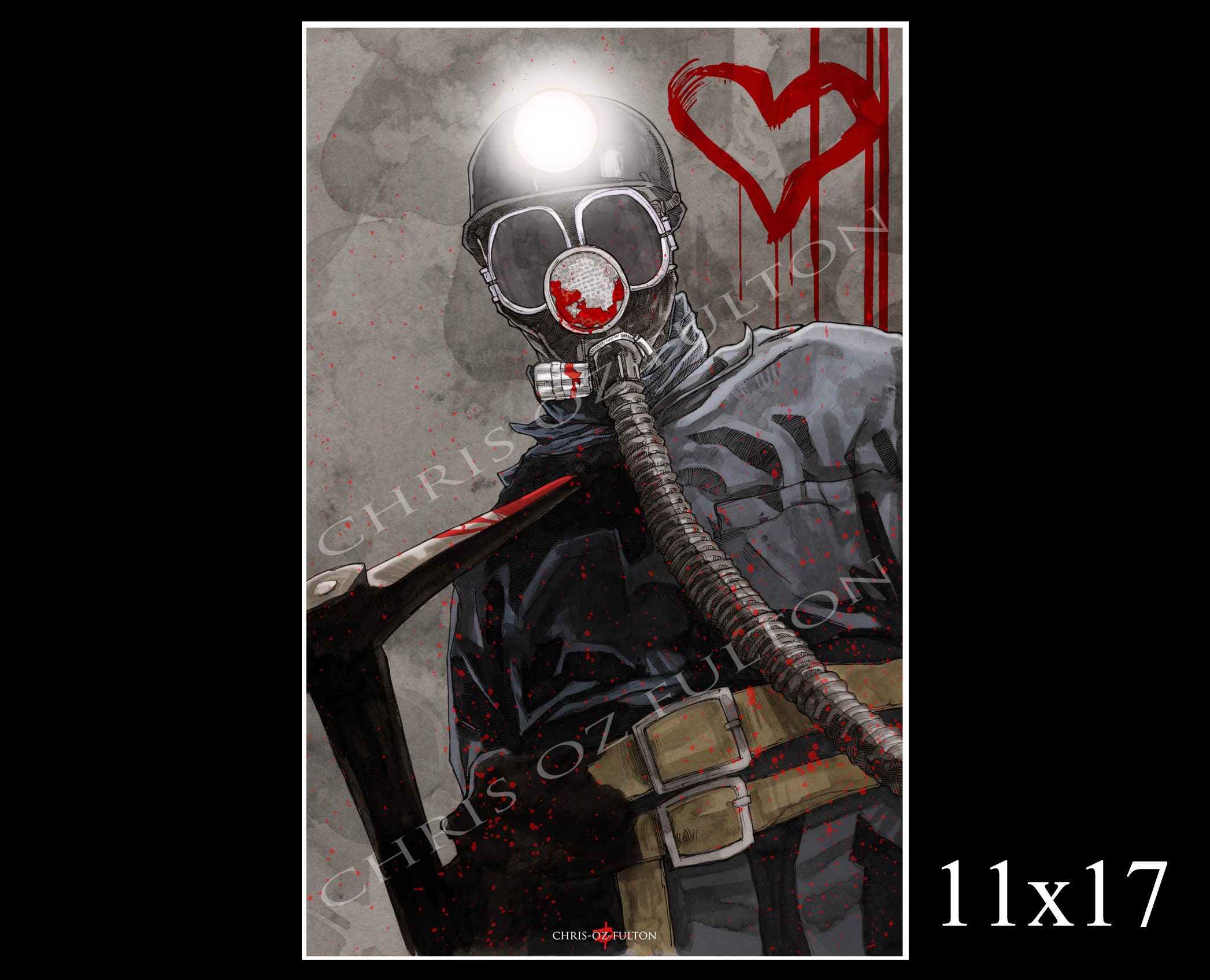 My Bloody Valentine Miner Poster Art Print by Artist Chris Oz