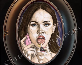 Jennifer's Body Horror Movie Framed Art Print Chris Oz Fulton