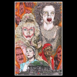 Night Of The Demons 11x17 Horror Movie Poster Wall Art Print Signed by Artist Chris Oz Fulton