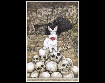 Killer Rabbit of Caerbannog Poster Art Print By Chris Oz Fulton