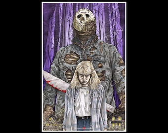 Jason Voorhees Fredagen den 13:e affischtryck