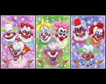 Killer Klowns From Outer Space Horror Movie Poster Print Set by Chris Oz Fulton