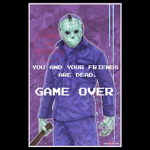 Jason Voorhees Friday The 13th Game Horror Movie Poster Print By Chris Oz Fulton