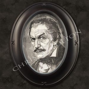 Vincent Price Horror Movie Framed Art Print Chris Oz Fulton