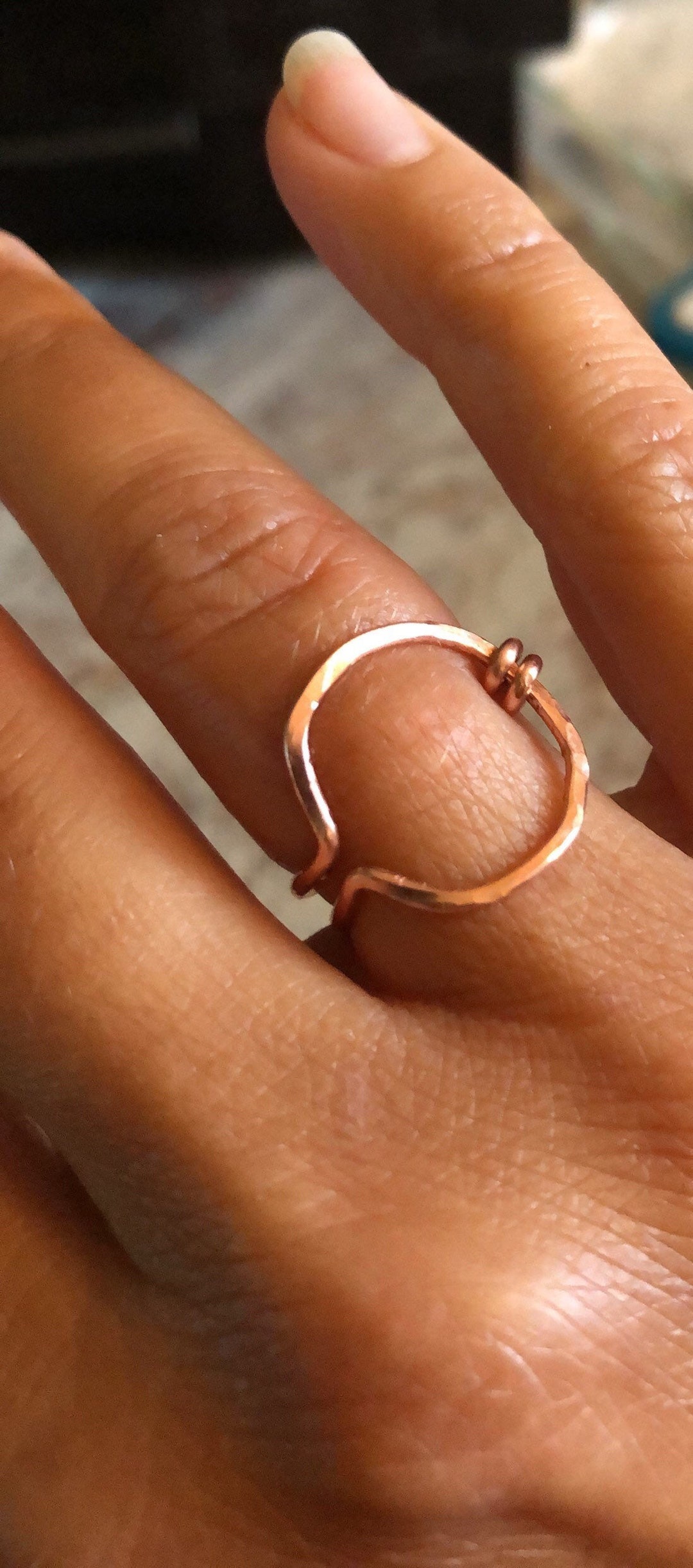 Copper Circle Ring Belt Ring - Etsy